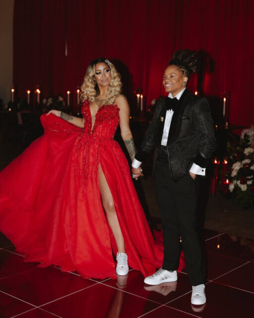 Sometimes a wedding venue just feels right. For Lauren (she/her) and Ashley (she/her), it was the moment they stepped into the moody, gothic-inspired space at @42westentertainmentgroup in Atlanta. With its soft candlelight, dramatic draping, and dark wood accents, it was their perfect dreamscape for their love story.⁠
⁠
Their celebration was intimate and intentional, inviting only those who truly love and support them. ⁠
⁠
The ceremony was filled with personal touches, from vows they wrote themselves to Lauren walking down the aisle to a live violist. ⁠
⁠
It was a day where every detail, from the incredible food to the stunning florals, came together to create something truly magical.⁠
⁠
This is the kind of party you hope your friends throw one day. ⁠
⁠
Head to the link up in the usual spot for all the editorial-chic inspiration ❤️⁠
⁠
Featured in @dancingwithher⁠
Photography by @yazminjadecollective⁠
Lovers @thelovelylaurie & @agrahamhustle⁠
⁠
Bar @sipsandstir⁠
Catering @cateredbypayne_⁠
DJ @djariespins⁠
Dress Designer @vowdweddings, @albinadyla⁠
Florist @lefleurregine⁠
Hair Stylist @locsbybriiix2, @stylesbykdot⁠
Lashes @thecocoexperience614⁠
Make Up Artist @brittanylecesnemakeup⁠
Officiant @fallonjonesatl⁠
Photobooth @honeyphotoboothco⁠
Decor @uniqueeventelements, @atlantadancefloors, @idolinens, @bbjlatavola, @tablemadeco⁠
Stationery @paperandmorecreationsllc⁠
Suit Designer @mochee_kent, @connaisseurparis⁠
Venue @42westentertainmentgroup⁠
Videographer @nostalgicheartproductions⁠
Wedding Planner @lesloevents⁠
Live Music @carey_durham⁠