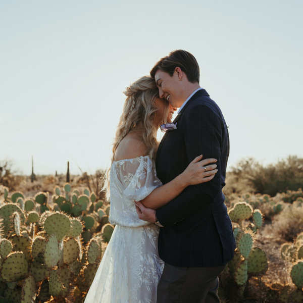 more-van-anything-saguaro-American desert national park queer lgbt same-sex couple elopement Dancing With Them Magazine