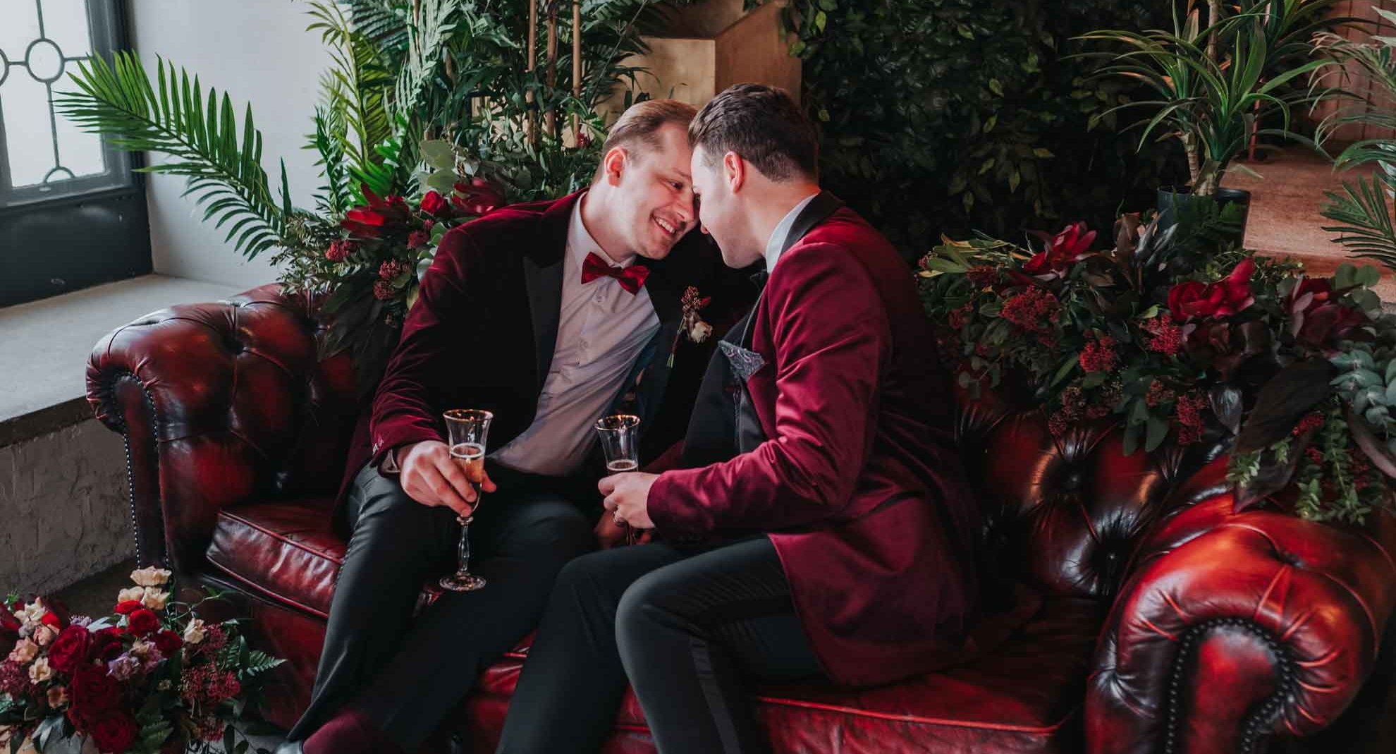 Phoebe Rossi Photography gay mr & mr queer LGBTQIA+ couple moody romantic wedding elopement Sussex United Kingdom Dancing With Them magazine (1)