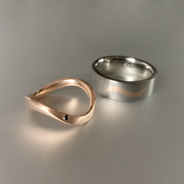 Rose-gold-and-titanium-wedding-bands_Fairina-Cheng-Jewellery Dancing With Them