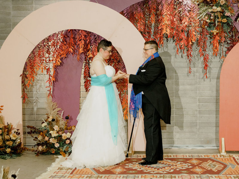 Fun and modern gay queer couples micro wedding in Toronto Ontario Canada captured by Rita Kravchuk photography