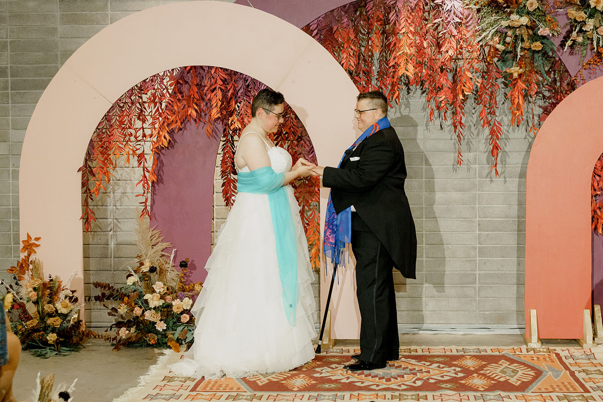 Fun and modern gay queer couples micro wedding in Toronto Ontario Canada captured by Rita Kravchuk photography