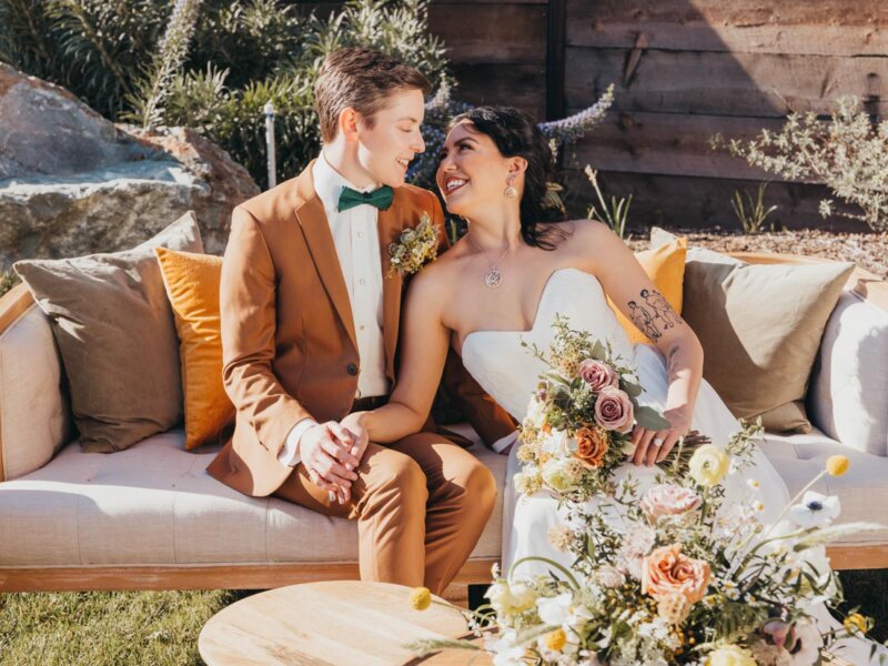 Bloom Photography captured this gorgeous Woodland Gay Lesbian elopement wedding California USA (1)