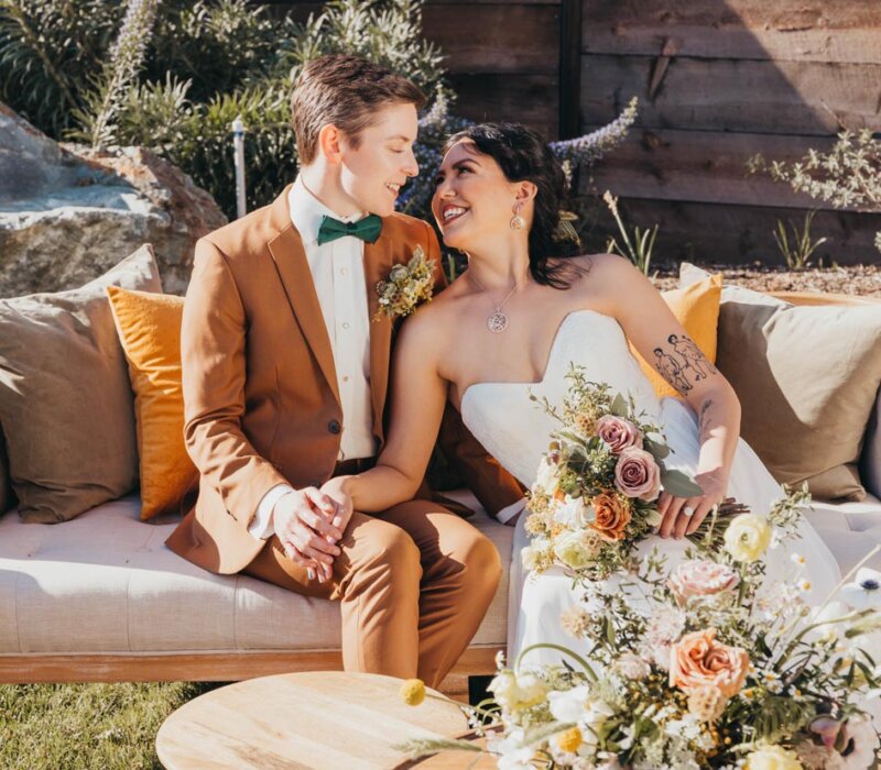 Bloom Photography captured this gorgeous Woodland Gay Lesbian elopement wedding California USA (1)