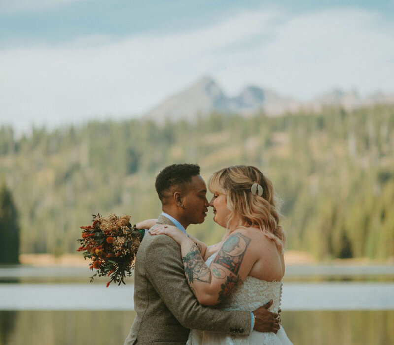 A intimate queer micro elopement in Bend, Oregon