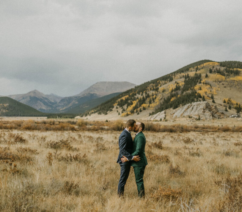 An intimate gay elopement in the Colorado mountains