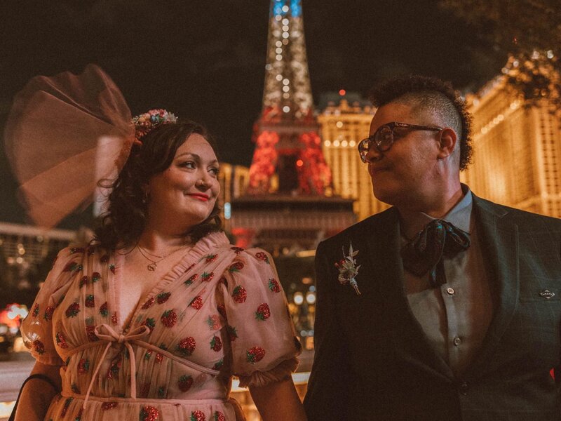 A adventurous queer elopement in Las Vegas