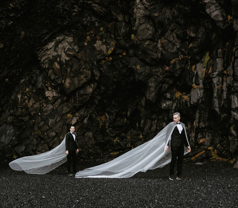 A bold gay elopement in Iceland