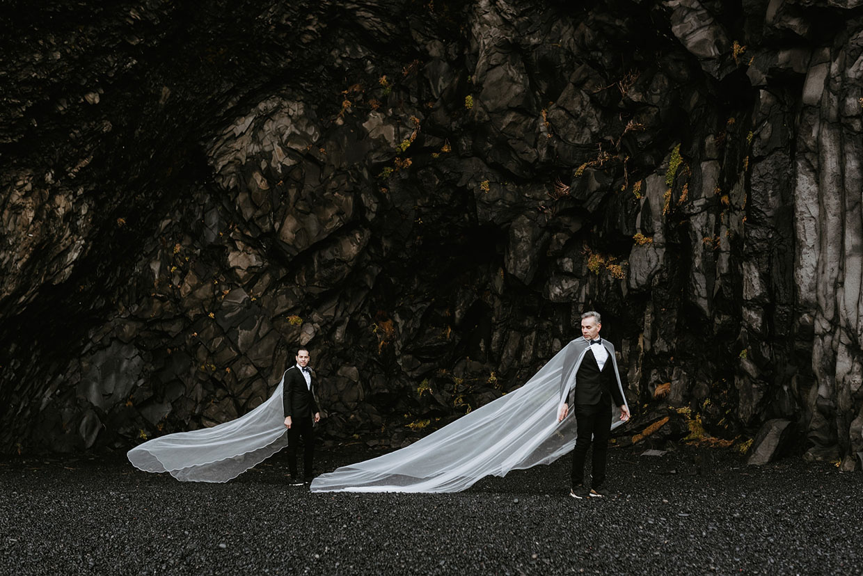 A bold gay elopement in Iceland