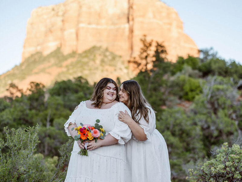 A cute lesbian styled shoot in the desert of Sedona