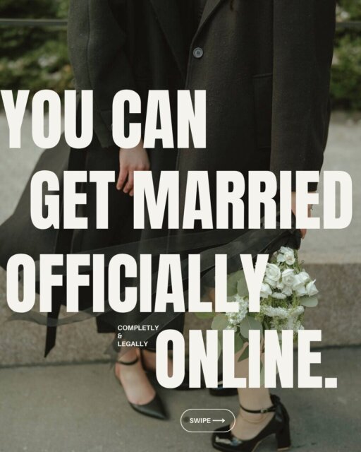 Did you know you can get legally married online? For some, it might sound unconventional, but for others, it might just be the perfect way to celebrate their love 🌈

Online marriage isn’t for everyone, but it might be for YOU if, say...

🖤 You and your partner are separated by borders or oceans.
🖤 You live in a place where marriage equality isn’t recognized or celebrated.
🖤 You’re looking for a simple, meaningful way to say 'I do' without the stress of a big wedding.
🖤 Health, mobility, or other challenges make travel difficult.

And, if you decide that it is for you, it's actually really (really) simple. 

- You can be anywhere in the world. Your officiant is based in Utah, where online marriages are legally recognized.

- Your marriage is valid across the U.S. and in 140+ countries worldwide.

- The process is simple: book your ceremony, apply for a marriage license online, say 'I do' via video call, and receive your legal marriage certificate.

For LGBTQ+ couples, online marriage is more than just a convenience - it’s a way to celebrate your love without fear or compromise. Whether you’re in a long-distance relationship, facing legal barriers, or just want an intimate ceremony that’s all about YOU, this could be the perfect option.

If you're curious about taking the route of getting legally married online, we'll link more info up above for you to check out - plus, a special offer ❤️