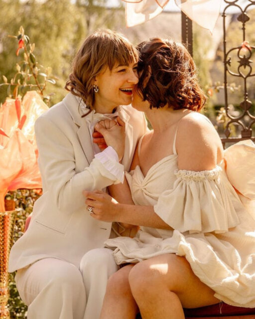 Dearest reader, what if in the world of Bridgerton, all love was celebrated openly?⁠
⁠
Inspired by this very question, wedding planner Justine of Wedding Bonne Fée created The Ladies’ Season - a stunning styled shoot that reimagines the Regency era with queer love at its center. The theme was the Butterfly Ball, with a color palette of pink and orange that just so happens to mirror the lesbian flag.⁠
⁠
Bringing the vision to life were real-life couple Lou and Leo (@les.sapphos), who stepped into the fantasy just one month before their own wedding! ⁠
⁠
Set against the dreamy French countryside, this shoot is filled with romantic details, from lush florals to handwritten dance cards. It’s a beautiful reminder that all love stories deserve to be told.⁠
⁠
Youll want to see all the details of this one, it's linked up in the usual spot for you 💘⁠
⁠
Featured in @dancingwithher⁠
Photography by @JustineGagnePhotographe & @thynea.photography⁠
Lovers @les.sapphos⁠
⁠
Catering @lepromenoir⁠
Dress Designer @cecilelabrunie⁠
Florist @fleuretpepins & @fleurixel⁠
Hair @cheveuxderevecaen⁠
Make Up Artist @tiko_maquillage_massage⁠
Photobooth remember.your.stories⁠
Decor @lamalleenchantee⁠
Officiant @weddingbonnefee⁠
Rental Company @homemadeforlove⁠
Suit Designer @17h10.paris⁠
Venue @lesgitesduharasdury⁠
Videographer @alexis_corbet⁠
Wedding Planner @justine.weddingbonnefee⁠